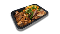 4oz Blackened Chicken Breast 4oz Roasted Potatoes 1 Cup of Veggie Medley
