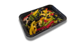 Taco Bowl Ground Turkey, White Rice, Black Beans, Corn, Bell Peppers,